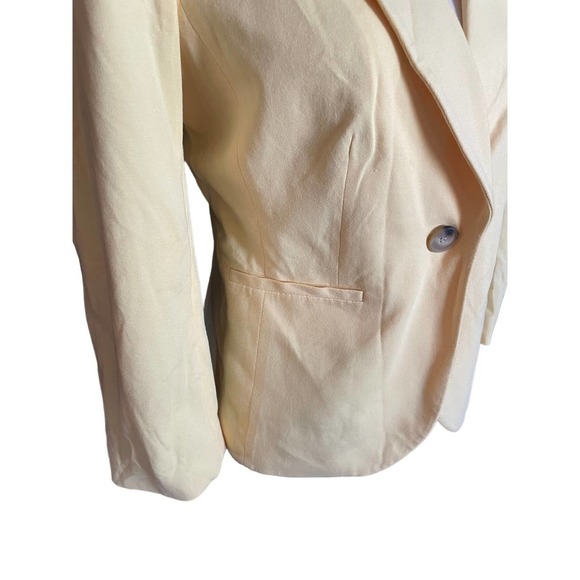 OBR Womens Classic Fit Single Button Blazer Jacket Long Sleeve Size S Yellow - Picture 9 of 11